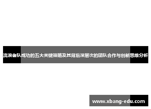 流浪者队成功的五大关键策略及其背后深层次的团队合作与创新思维分析