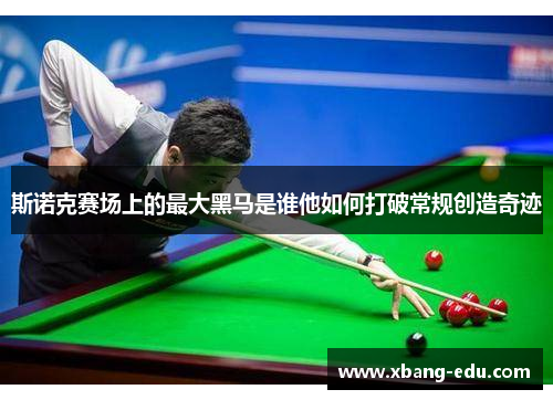 斯诺克赛场上的最大黑马是谁他如何打破常规创造奇迹